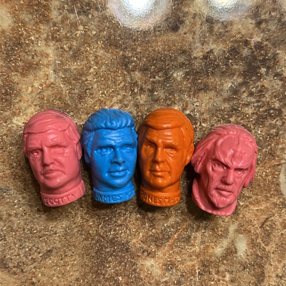 Star Trek Character Vintage Pencil Toppers 1983 Set of 4
